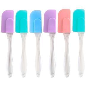 Espátula de silicone com cabo de acrílico - 18 cm - Cartela